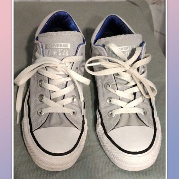 Converse Chuck Taylor All Star Madison Ox Shoes Wolf Grey-White 565222f Size 6 - Picture 2 of 5